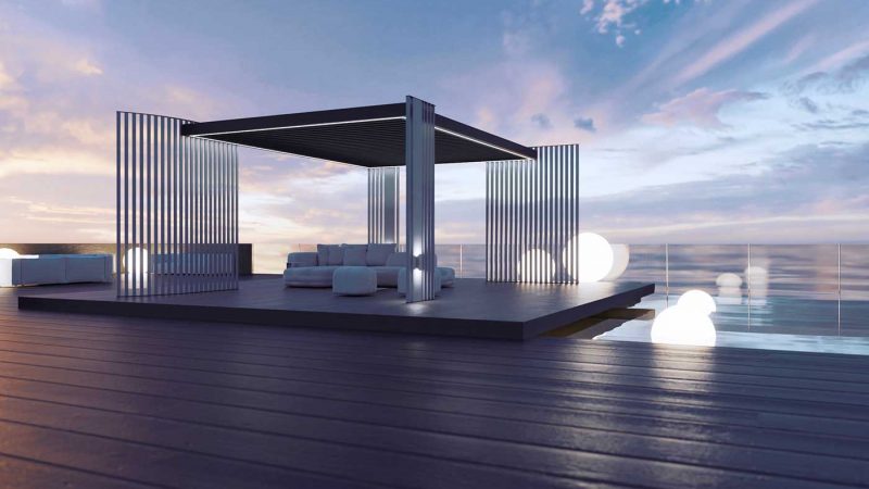 Pergola bioclimatique sur mesure.