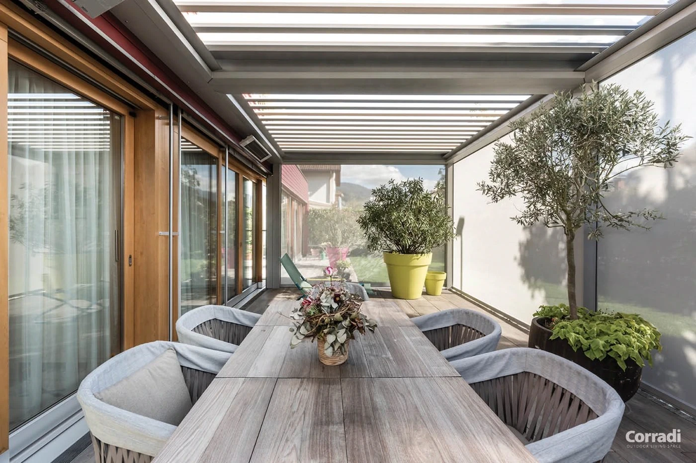 Pergola bioclimatique à Genève – installation sur mesure