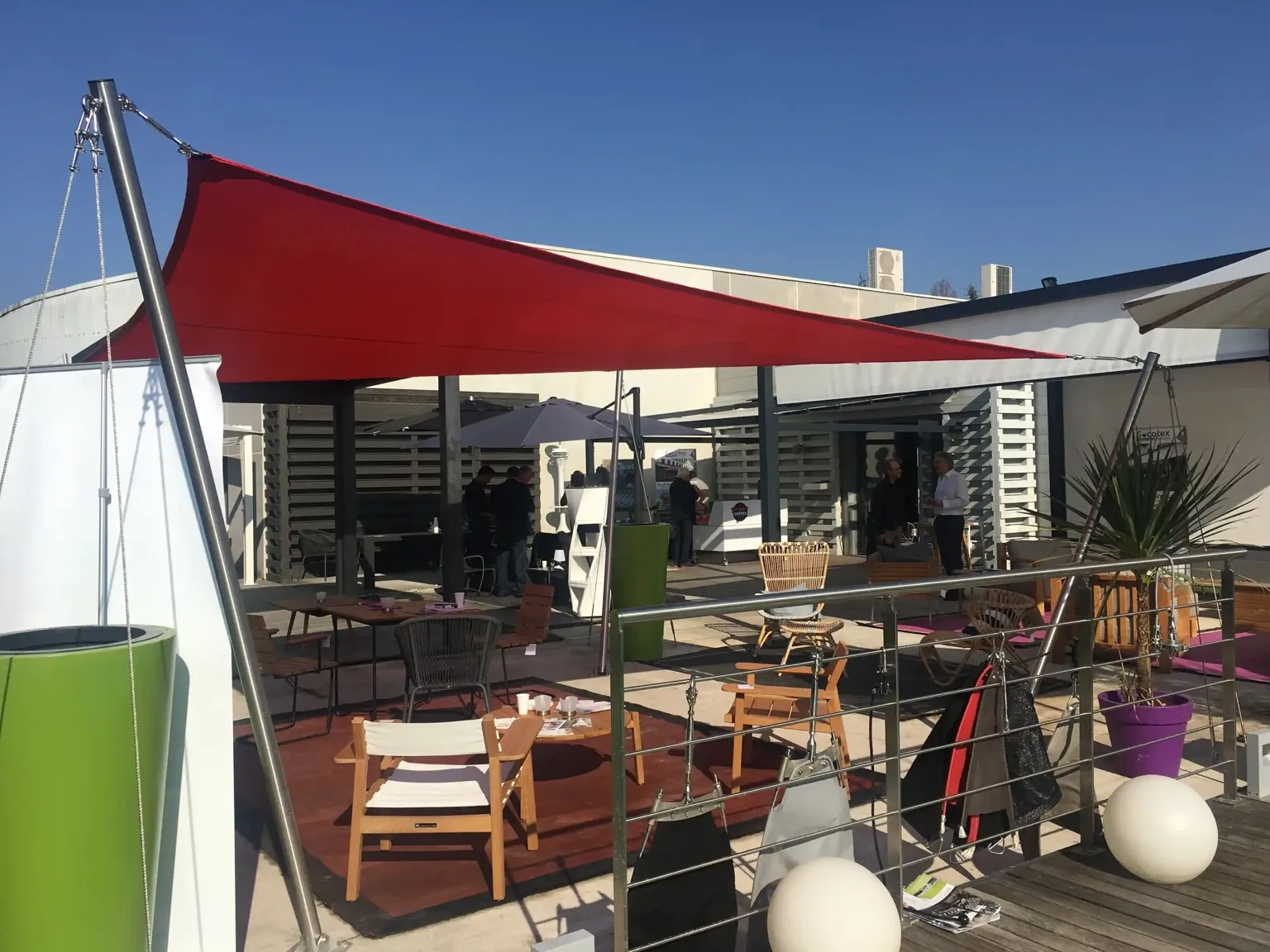 Voile d’ombrage fixe architecturale Genève