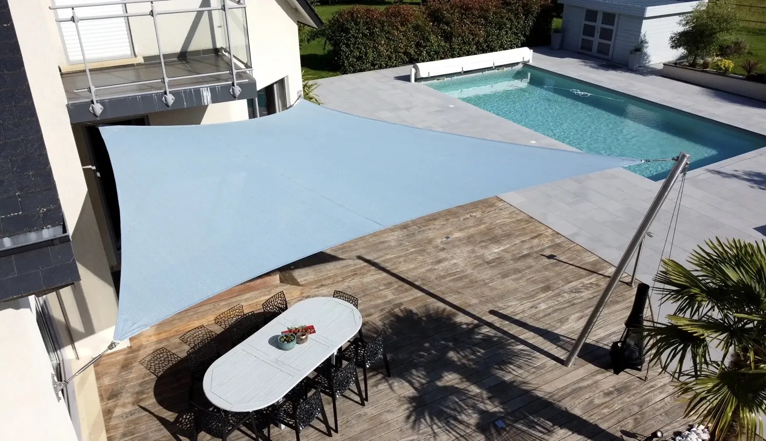 Voile d’ombrage fixe architecturale