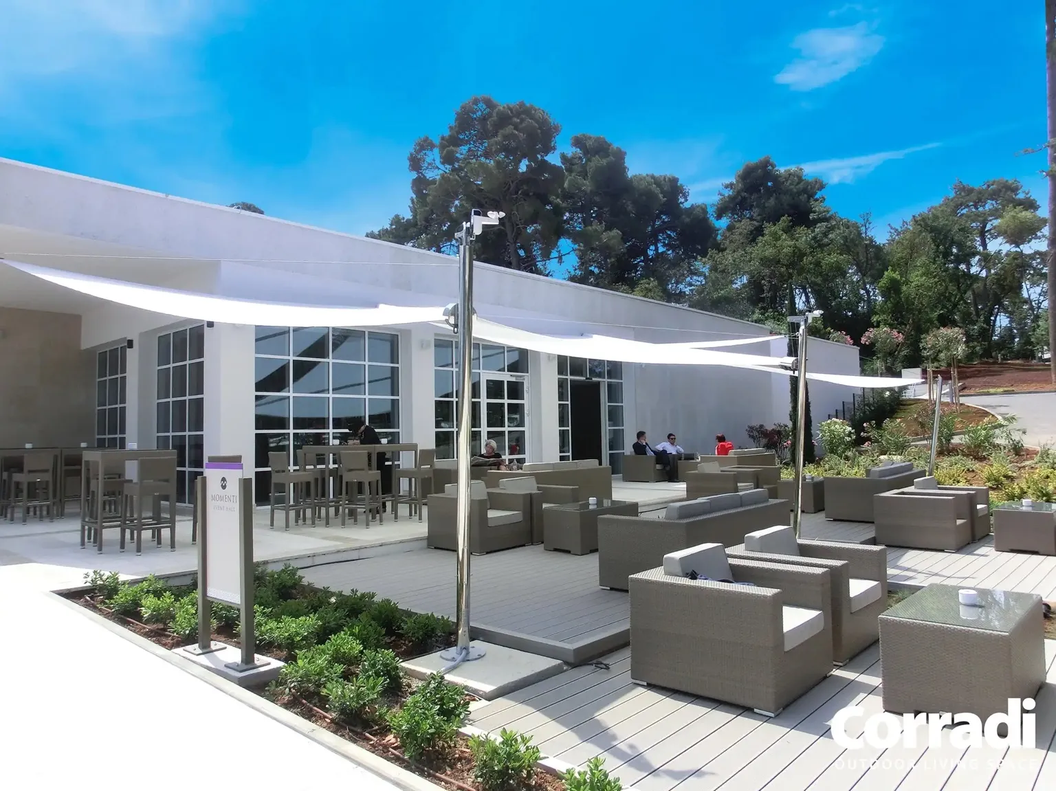 Voile d’ombrage à Genève – terrasse design